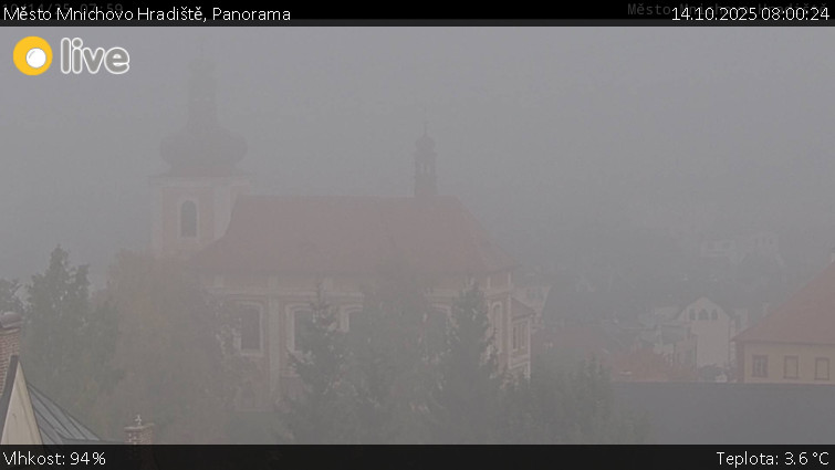 Město Mnichovo Hradiště - Panorama Mnichova Hradiště - 14.10.2025 v 08:00 Město Mnichovo Hradiště - Panorama Mnichova Hradiště - 14.10.2025 v 08:00