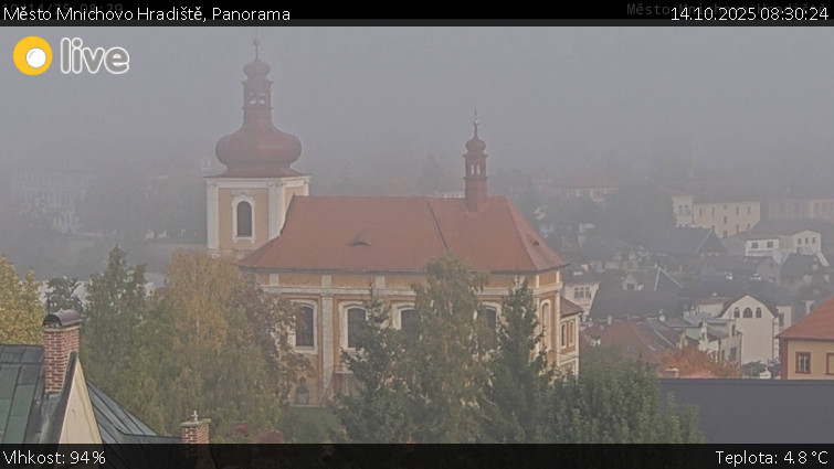 Město Mnichovo Hradiště - Panorama Mnichova Hradiště - 14.10.2025 v 08:30 Město Mnichovo Hradiště - Panorama Mnichova Hradiště - 14.10.2025 v 08:30