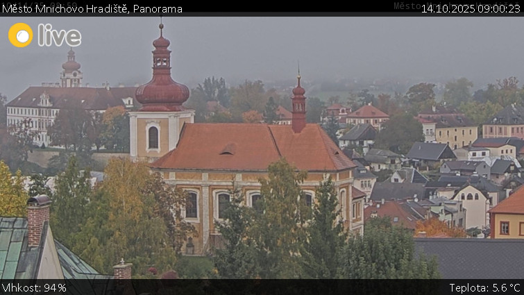 Město Mnichovo Hradiště - Panorama Mnichova Hradiště - 14.10.2025 v 09:00 Město Mnichovo Hradiště - Panorama Mnichova Hradiště - 14.10.2025 v 09:00