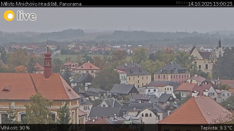 Město Mnichovo Hradiště - Panorama Mnichova Hradiště - 14.10.2025 v 15:00 Město Mnichovo Hradiště - Panorama Mnichova Hradiště - 14.10.2025 v 15:00
