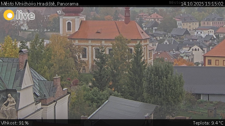 Město Mnichovo Hradiště - Panorama Mnichova Hradiště - 14.10.2025 v 15:15 Město Mnichovo Hradiště - Panorama Mnichova Hradiště - 14.10.2025 v 15:15
