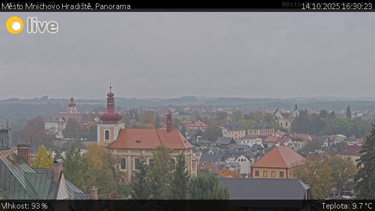 Město Mnichovo Hradiště - Panorama Mnichova Hradiště - 14.10.2025 v 16:30 Město Mnichovo Hradiště - Panorama Mnichova Hradiště - 14.10.2025 v 16:30