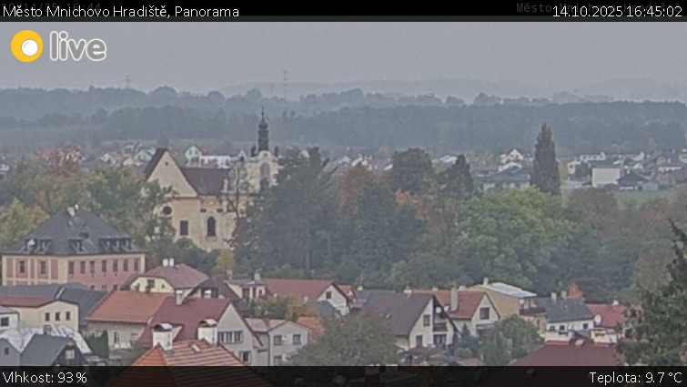 Město Mnichovo Hradiště - Panorama Mnichova Hradiště - 14.10.2025 v 16:45 Město Mnichovo Hradiště - Panorama Mnichova Hradiště - 14.10.2025 v 16:45