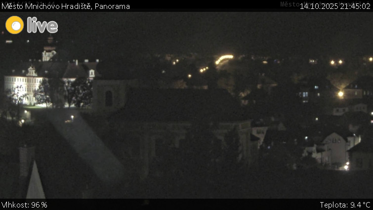 Město Mnichovo Hradiště - Panorama Mnichova Hradiště - 14.10.2025 v 21:45 Město Mnichovo Hradiště - Panorama Mnichova Hradiště - 14.10.2025 v 21:45