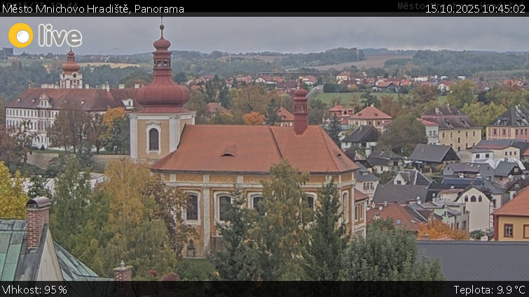 Město Mnichovo Hradiště - Panorama Mnichova Hradiště - 15.10.2025 v 10:45 Město Mnichovo Hradiště - Panorama Mnichova Hradiště - 15.10.2025 v 10:45