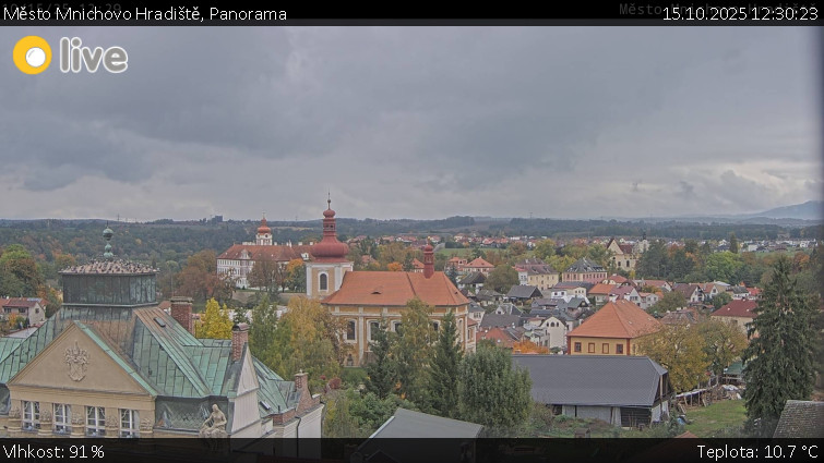 Město Mnichovo Hradiště - Panorama Mnichova Hradiště - 15.10.2025 v 12:30 Město Mnichovo Hradiště - Panorama Mnichova Hradiště - 15.10.2025 v 12:30