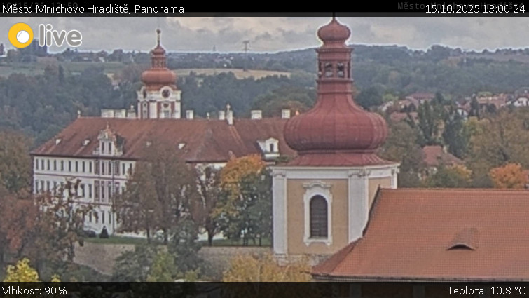 Město Mnichovo Hradiště - Panorama Mnichova Hradiště - 15.10.2025 v 13:00 Město Mnichovo Hradiště - Panorama Mnichova Hradiště - 15.10.2025 v 13:00