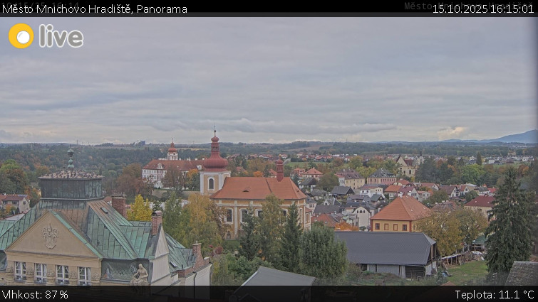 Město Mnichovo Hradiště - Panorama Mnichova Hradiště - 15.10.2025 v 16:15 Město Mnichovo Hradiště - Panorama Mnichova Hradiště - 15.10.2025 v 16:15