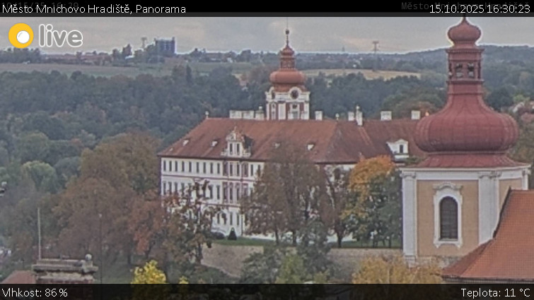 Město Mnichovo Hradiště - Panorama Mnichova Hradiště - 15.10.2025 v 16:30 Město Mnichovo Hradiště - Panorama Mnichova Hradiště - 15.10.2025 v 16:30