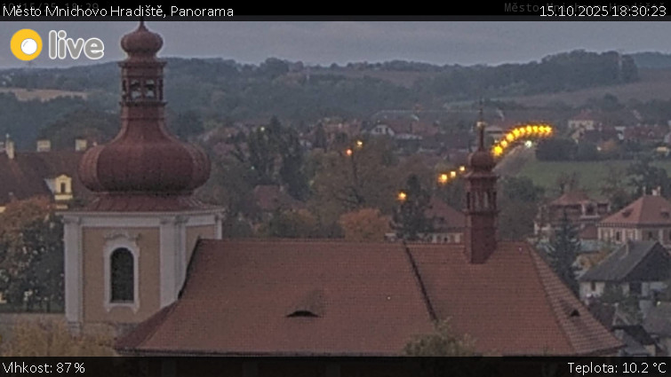 Město Mnichovo Hradiště - Panorama Mnichova Hradiště - 15.10.2025 v 18:30 Město Mnichovo Hradiště - Panorama Mnichova Hradiště - 15.10.2025 v 18:30