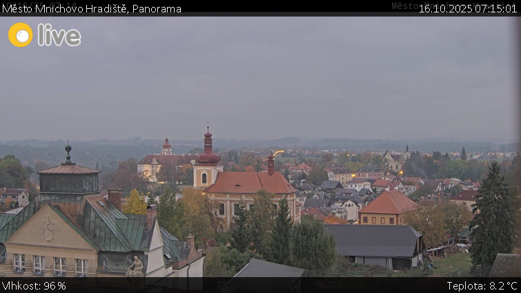 Město Mnichovo Hradiště - Panorama Mnichova Hradiště - 16.10.2025 v 07:15 Město Mnichovo Hradiště - Panorama Mnichova Hradiště - 16.10.2025 v 07:15