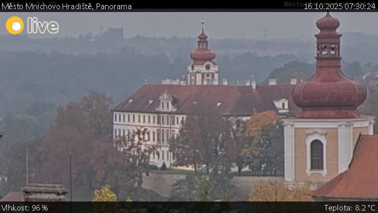 Město Mnichovo Hradiště - Panorama Mnichova Hradiště - 16.10.2025 v 07:30 Město Mnichovo Hradiště - Panorama Mnichova Hradiště - 16.10.2025 v 07:30