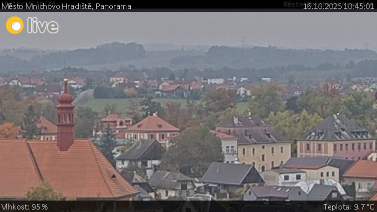Město Mnichovo Hradiště - Panorama Mnichova Hradiště - 16.10.2025 v 10:45 Město Mnichovo Hradiště - Panorama Mnichova Hradiště - 16.10.2025 v 10:45