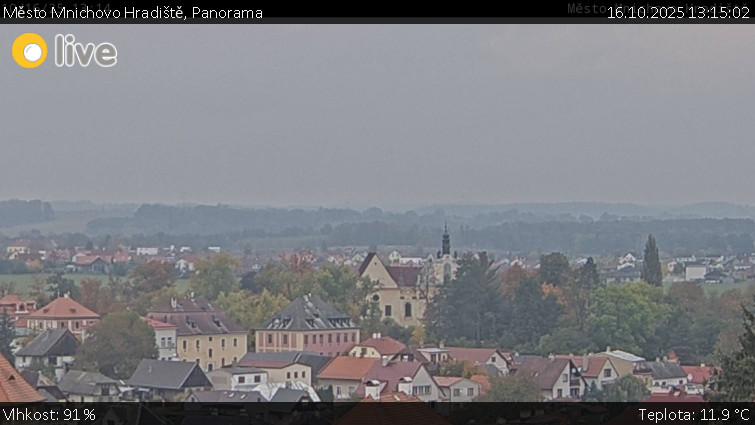 Město Mnichovo Hradiště - Panorama Mnichova Hradiště - 16.10.2025 v 13:15 Město Mnichovo Hradiště - Panorama Mnichova Hradiště - 16.10.2025 v 13:15