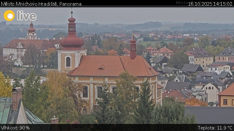 Město Mnichovo Hradiště - Panorama Mnichova Hradiště - 16.10.2025 v 14:15 Město Mnichovo Hradiště - Panorama Mnichova Hradiště - 16.10.2025 v 14:15