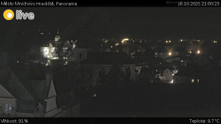 Město Mnichovo Hradiště - Panorama Mnichova Hradiště - 16.10.2025 v 21:00 Město Mnichovo Hradiště - Panorama Mnichova Hradiště - 16.10.2025 v 21:00