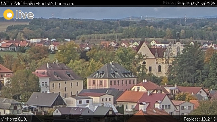 Město Mnichovo Hradiště - Panorama Mnichova Hradiště - 17.10.2025 v 15:00 Město Mnichovo Hradiště - Panorama Mnichova Hradiště - 17.10.2025 v 15:00