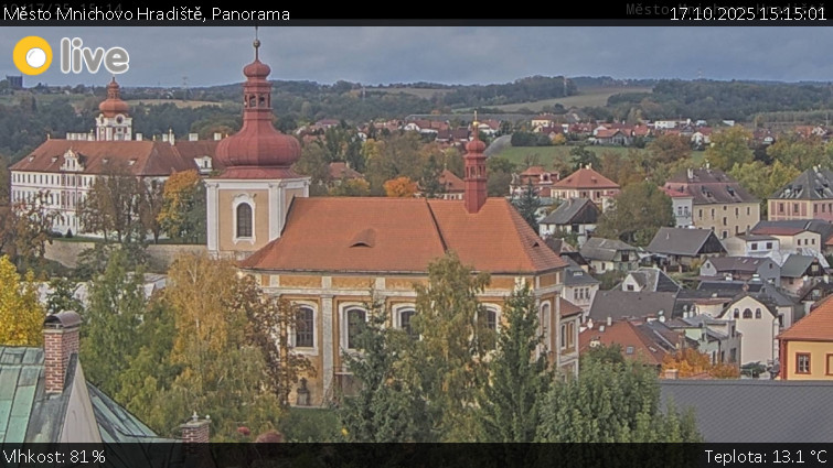 Město Mnichovo Hradiště - Panorama Mnichova Hradiště - 17.10.2025 v 15:15 Město Mnichovo Hradiště - Panorama Mnichova Hradiště - 17.10.2025 v 15:15
