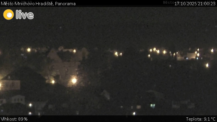 Město Mnichovo Hradiště - Panorama Mnichova Hradiště - 17.10.2025 v 21:00 Město Mnichovo Hradiště - Panorama Mnichova Hradiště - 17.10.2025 v 21:00