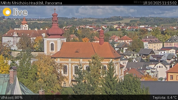 Město Mnichovo Hradiště - Panorama Mnichova Hradiště - 18.10.2025 v 11:15 Město Mnichovo Hradiště - Panorama Mnichova Hradiště - 18.10.2025 v 11:15