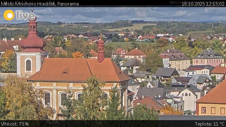 Město Mnichovo Hradiště - Panorama Mnichova Hradiště - 18.10.2025 v 12:15 Město Mnichovo Hradiště - Panorama Mnichova Hradiště - 18.10.2025 v 12:15