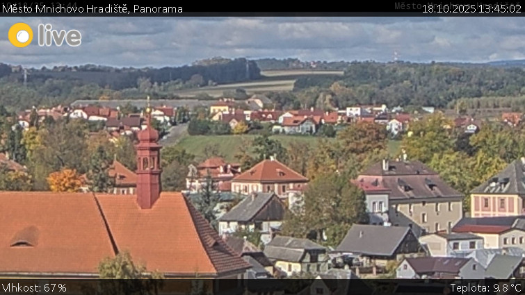 Město Mnichovo Hradiště - Panorama Mnichova Hradiště - 18.10.2025 v 13:45 Město Mnichovo Hradiště - Panorama Mnichova Hradiště - 18.10.2025 v 13:45