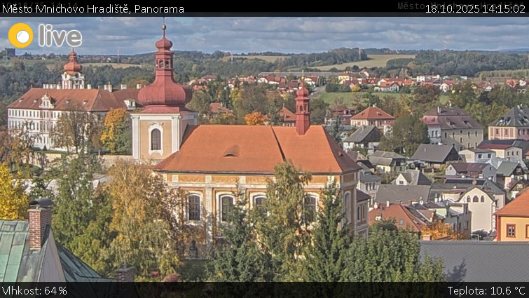 Město Mnichovo Hradiště - Panorama Mnichova Hradiště - 18.10.2025 v 14:15 Město Mnichovo Hradiště - Panorama Mnichova Hradiště - 18.10.2025 v 14:15