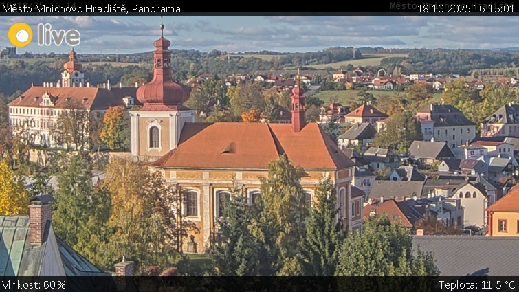 Město Mnichovo Hradiště - Panorama Mnichova Hradiště - 18.10.2025 v 16:15 Město Mnichovo Hradiště - Panorama Mnichova Hradiště - 18.10.2025 v 16:15