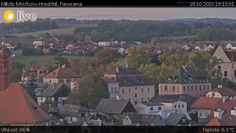 Město Mnichovo Hradiště - Panorama Mnichova Hradiště - 18.10.2025 v 18:15 Město Mnichovo Hradiště - Panorama Mnichova Hradiště - 18.10.2025 v 18:15
