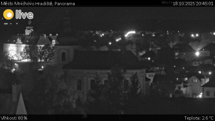 Město Mnichovo Hradiště - Panorama Mnichova Hradiště - 18.10.2025 v 20:45 Město Mnichovo Hradiště - Panorama Mnichova Hradiště - 18.10.2025 v 20:45