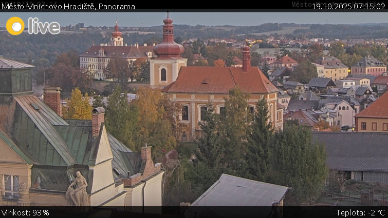 Město Mnichovo Hradiště - Panorama Mnichova Hradiště - 19.10.2025 v 07:15 Město Mnichovo Hradiště - Panorama Mnichova Hradiště - 19.10.2025 v 07:15
