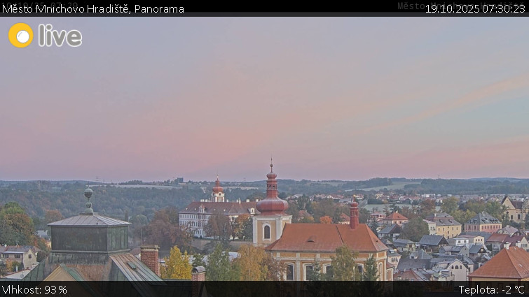 Město Mnichovo Hradiště - Panorama Mnichova Hradiště - 19.10.2025 v 07:30 Město Mnichovo Hradiště - Panorama Mnichova Hradiště - 19.10.2025 v 07:30