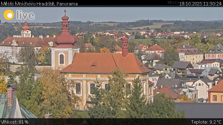 Město Mnichovo Hradiště - Panorama Mnichova Hradiště - 19.10.2025 v 11:30 Město Mnichovo Hradiště - Panorama Mnichova Hradiště - 19.10.2025 v 11:30