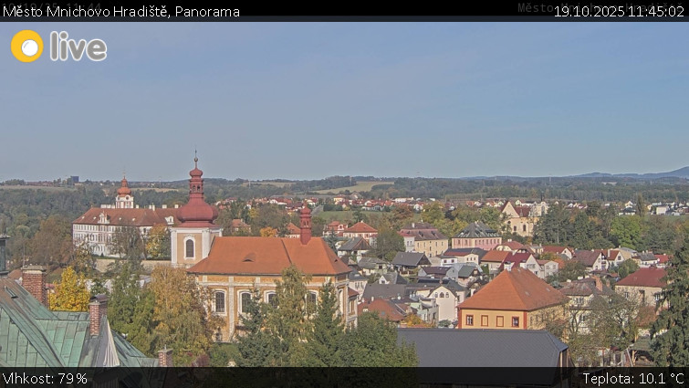 Město Mnichovo Hradiště - Panorama Mnichova Hradiště - 19.10.2025 v 11:45 Město Mnichovo Hradiště - Panorama Mnichova Hradiště - 19.10.2025 v 11:45
