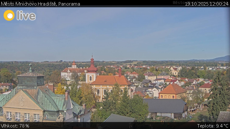 Město Mnichovo Hradiště - Panorama Mnichova Hradiště - 19.10.2025 v 12:00 Město Mnichovo Hradiště - Panorama Mnichova Hradiště - 19.10.2025 v 12:00