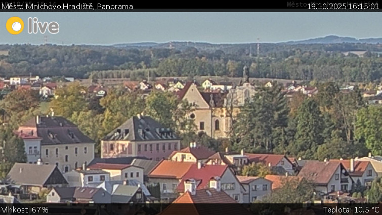 Město Mnichovo Hradiště - Panorama Mnichova Hradiště - 19.10.2025 v 16:15 Město Mnichovo Hradiště - Panorama Mnichova Hradiště - 19.10.2025 v 16:15
