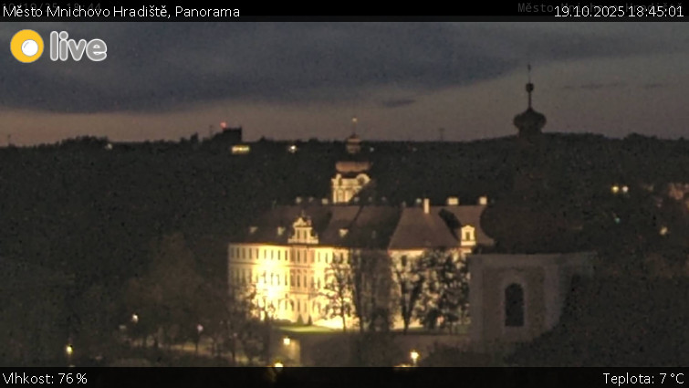 Město Mnichovo Hradiště - Panorama Mnichova Hradiště - 19.10.2025 v 18:45 Město Mnichovo Hradiště - Panorama Mnichova Hradiště - 19.10.2025 v 18:45