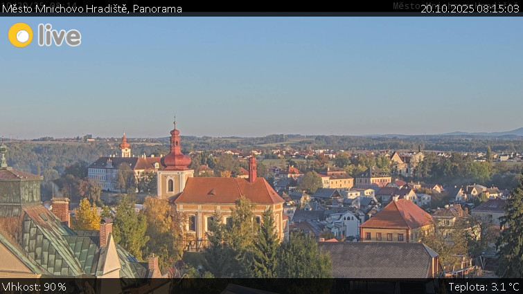 Město Mnichovo Hradiště - Panorama Mnichova Hradiště - 20.10.2025 v 08:15 Město Mnichovo Hradiště - Panorama Mnichova Hradiště - 20.10.2025 v 08:15