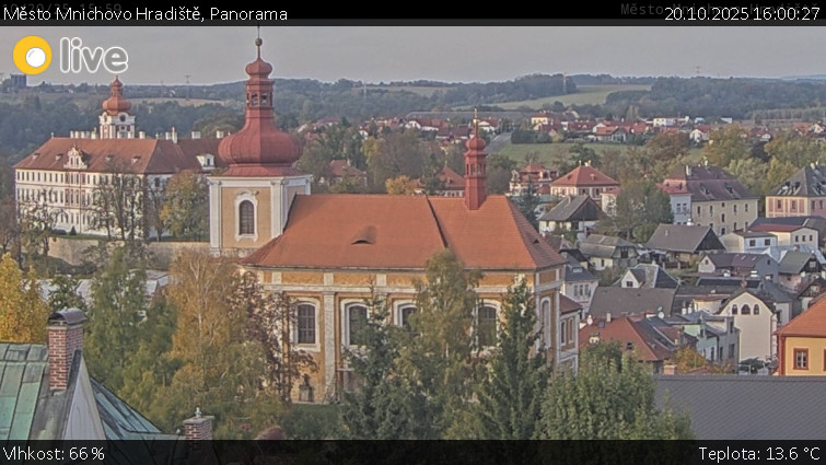 Město Mnichovo Hradiště - Panorama Mnichova Hradiště - 20.10.2025 v 16:00 Město Mnichovo Hradiště - Panorama Mnichova Hradiště - 20.10.2025 v 16:00