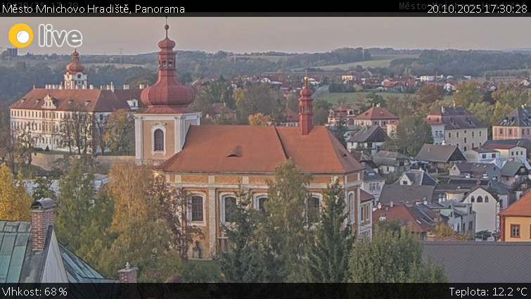Město Mnichovo Hradiště - Panorama Mnichova Hradiště - 20.10.2025 v 17:30 Město Mnichovo Hradiště - Panorama Mnichova Hradiště - 20.10.2025 v 17:30