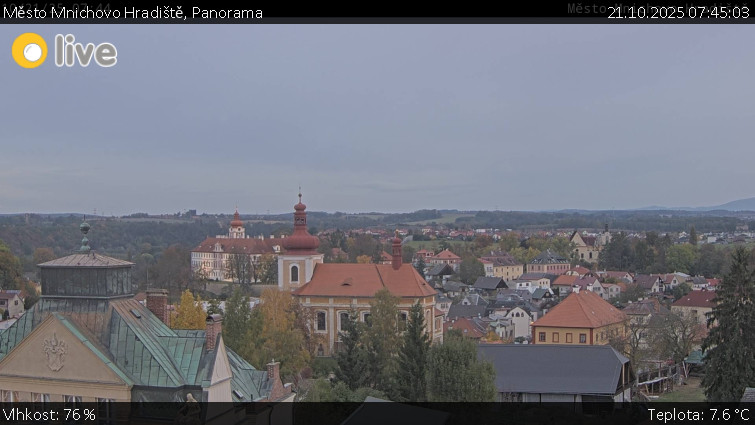 Město Mnichovo Hradiště - Panorama Mnichova Hradiště - 21.10.2025 v 07:45 Město Mnichovo Hradiště - Panorama Mnichova Hradiště - 21.10.2025 v 07:45
