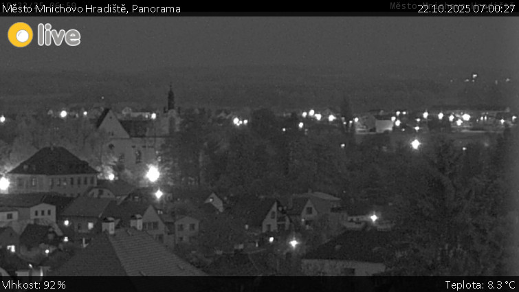 Město Mnichovo Hradiště - Panorama Mnichova Hradiště - 22.10.2025 v 07:00 Město Mnichovo Hradiště - Panorama Mnichova Hradiště - 22.10.2025 v 07:00
