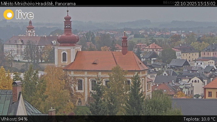 Město Mnichovo Hradiště - Panorama Mnichova Hradiště - 22.10.2025 v 15:15 Město Mnichovo Hradiště - Panorama Mnichova Hradiště - 22.10.2025 v 15:15