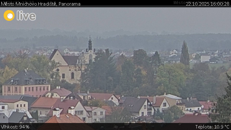 Město Mnichovo Hradiště - Panorama Mnichova Hradiště - 22.10.2025 v 16:00 Město Mnichovo Hradiště - Panorama Mnichova Hradiště - 22.10.2025 v 16:00