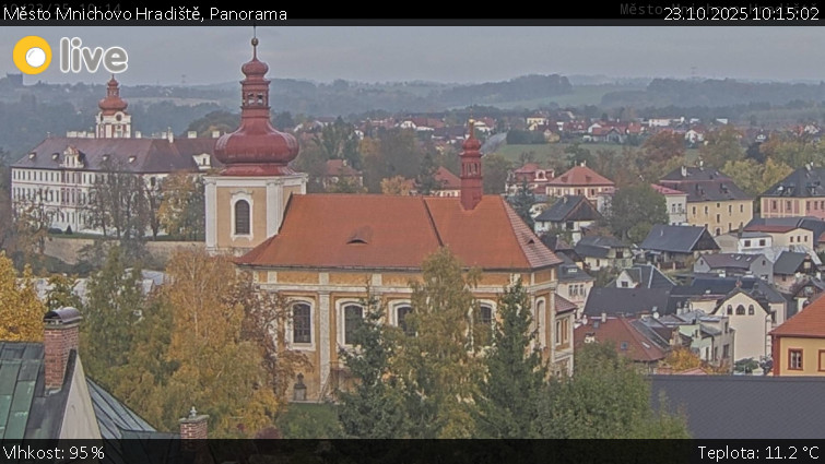 Město Mnichovo Hradiště - Panorama Mnichova Hradiště - 23.10.2025 v 10:15 Město Mnichovo Hradiště - Panorama Mnichova Hradiště - 23.10.2025 v 10:15