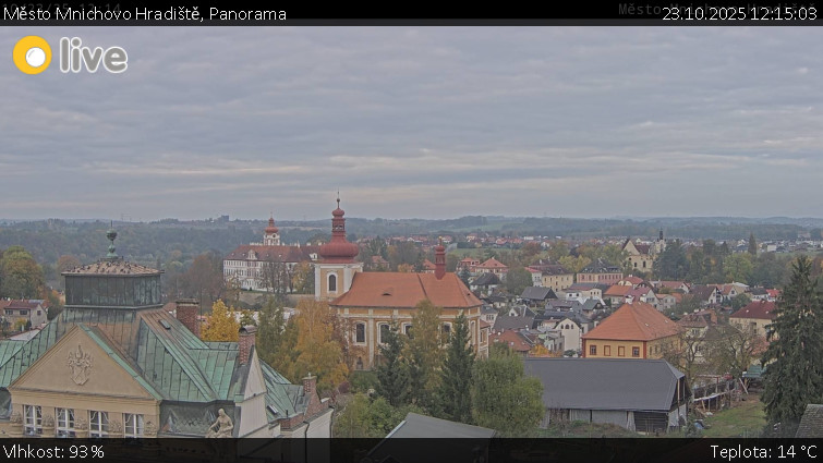 Město Mnichovo Hradiště - Panorama Mnichova Hradiště - 23.10.2025 v 12:15 Město Mnichovo Hradiště - Panorama Mnichova Hradiště - 23.10.2025 v 12:15