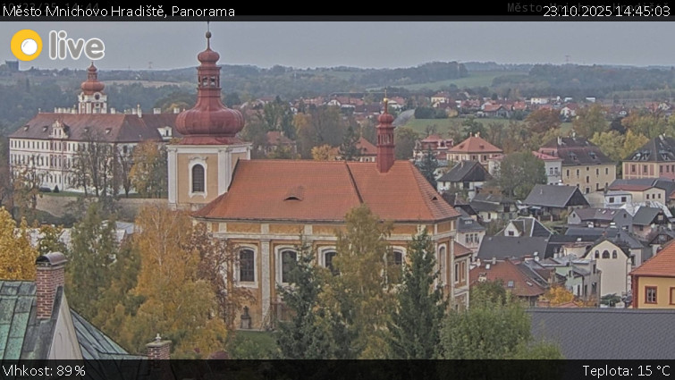 Město Mnichovo Hradiště - Panorama Mnichova Hradiště - 23.10.2025 v 14:45 Město Mnichovo Hradiště - Panorama Mnichova Hradiště - 23.10.2025 v 14:45