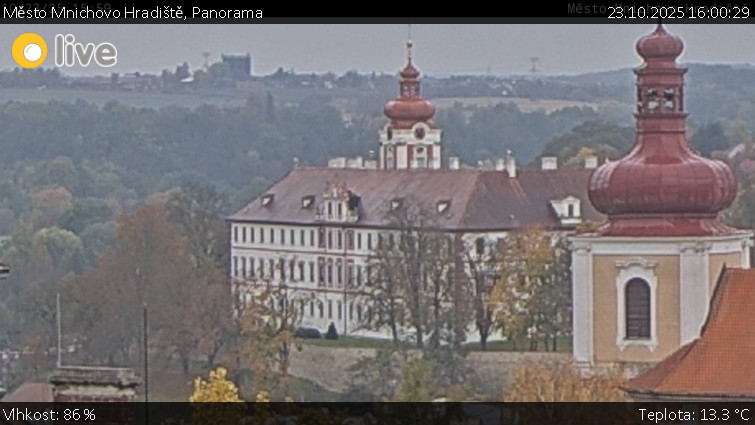 Město Mnichovo Hradiště - Panorama Mnichova Hradiště - 23.10.2025 v 16:00 Město Mnichovo Hradiště - Panorama Mnichova Hradiště - 23.10.2025 v 16:00