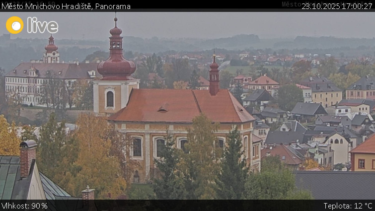 Město Mnichovo Hradiště - Panorama Mnichova Hradiště - 23.10.2025 v 17:00 Město Mnichovo Hradiště - Panorama Mnichova Hradiště - 23.10.2025 v 17:00