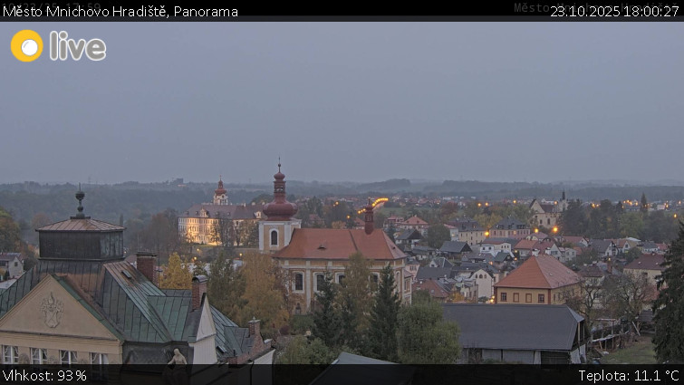 Město Mnichovo Hradiště - Panorama Mnichova Hradiště - 23.10.2025 v 18:00 Město Mnichovo Hradiště - Panorama Mnichova Hradiště - 23.10.2025 v 18:00
